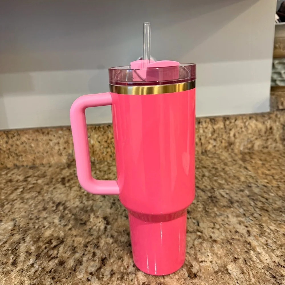 Stanley The Flowstate Quencher H2.0 40oz Tumbler in Pink Paradise Travel Cup - Picture 7 of 11